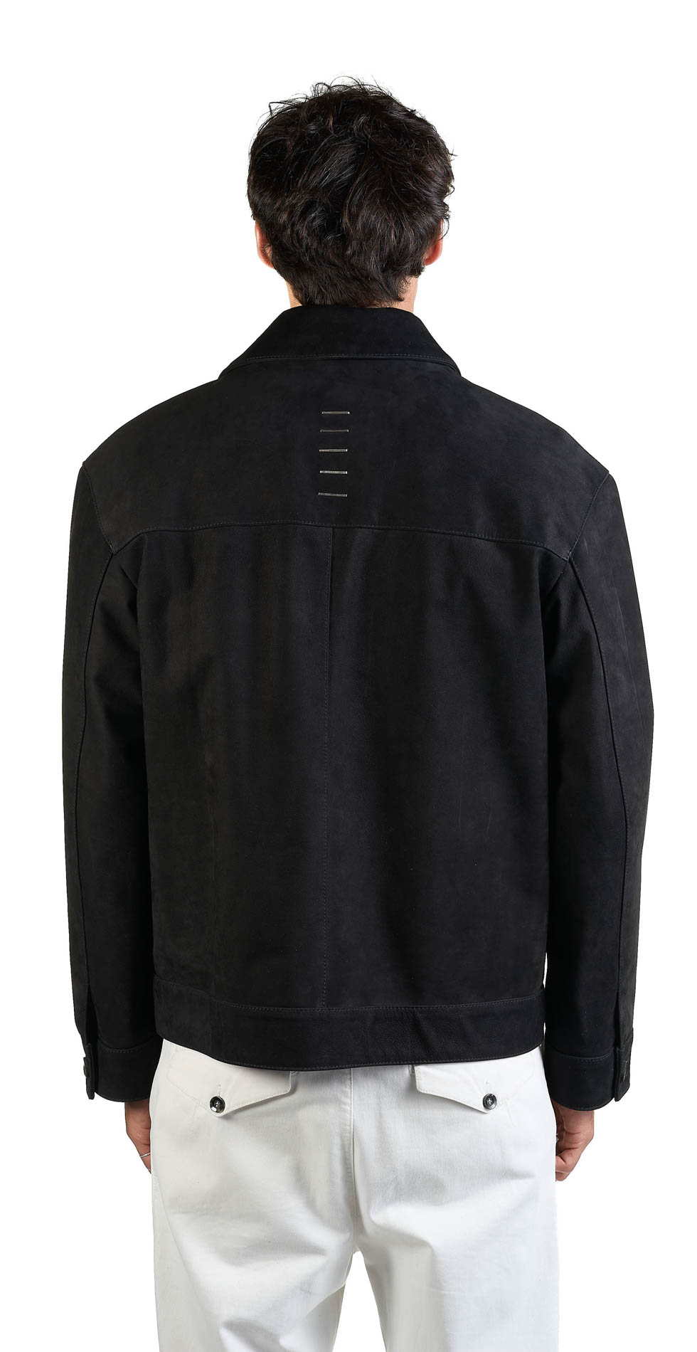 DANIELE BASTA LEATHER AND SILVER JACKET